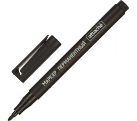 Перманентный маркер 12 шт в упаковке Attache черный 1 мм 867249 