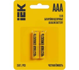 Щелочная батарейка IEK alkaline optima lr03/aaa (2шт/блистер) ABT-LR03-OP-L02 