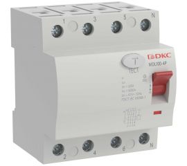 Устройство защитного отключения DKC узо вдт yon max mdl100, 4p, 300ma, 80a,тип ас MDL100-4P4-80-AC 