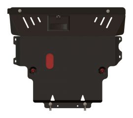 Защита картера и КПП SHERIFF для MAZDA 3 2003-2009 1.4/ 1.6/ MAZDA Axela 2003-2009 1.4/ 1.6, гнутая, сталь 2.0 мм, с крепежом 0545 