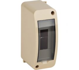 Щиток открытой проводки Рувинил Тусо на 2 модуля с вертикальной дверцей 140x55x85 мм бежевый 68302БЖ 