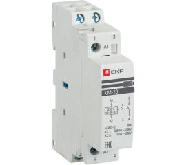 Модульный контактор EKF КМ, 20А 1п 220В (2но) km-1-20-20 