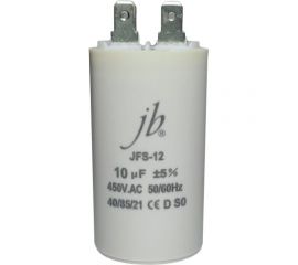 Пусковой конденсатор JB Capacitors 10 мкф, 450 В, 35x65, jfs-12 (cbb60-a) (клеммы), JFS12A6106J000000B-81 