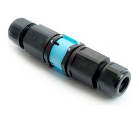 3-контактный разъемный соединитель-коннектор STEKKER ld540 с замком, с пружинным контактом, ip68, черный, 49193 