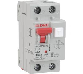 Автоматический выключатель дифференциального тока DKC авдт yon mdr63 1p+n 10a c 30ma 6ka тип a MDR63-22C10-A 