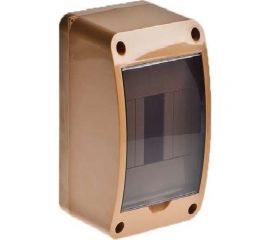 Щиток открытой проводки Рувинил Тусо на 4 модуля с вертикальной дверцей 140x90x85 мм коричневый 68304К 