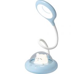 Аккумуляторный настольный светильник-ночник ФОТОН КОСМИЧЕСКИЙ КОТ, голубой 25074 
