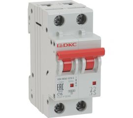 Автоматический модульный выключатель DKC YON MD63 2P 10А C 6kA MD63-2C10-6 