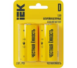 Щелочная батарейка IEK alkaline optima lr20/d (2шт/блистер) ABT-LR20-OP-L02 