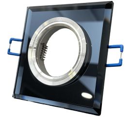 Встраиваемый светильник truEnergy gu5.3 90x90xh25 ip20 черный/стекло 21227 