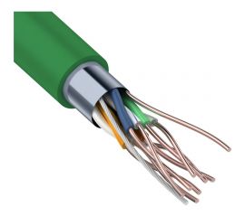 Кабель REXANT витая пара FTP, CAT 5e, нг(А)-HFLTx, 4x2х0,52мм, 24AWG зеленый, 305м 01-0162 