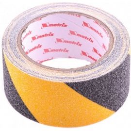 Клейкая противоскользящая лента MATRIX черно-желтая, 50 мм х 5м, 88718 