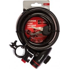 Тросовый универсальный замок с держателем MATRIX 12х1200 мм 91817 