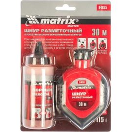 Разметочный шнур 30м + красный порошок MATRIX MASTER 84855 