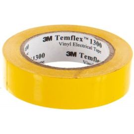 Изолента ПВХ 3М Temflex 1300 желтая, рулон 15 мм x 10 м 7100081320 