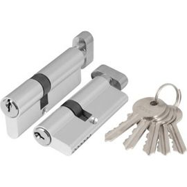 Цилиндровый механизм с вертушкой AJAX AX102/80 mm 30+10+40 CP хром 5 кл. 39847 