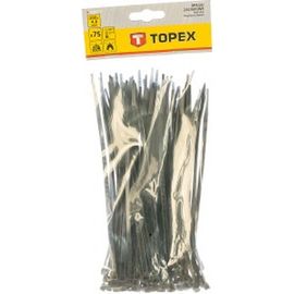 Хомут, 75 шт. 4.8 x 200 мм, черный TOPEX 44E978 