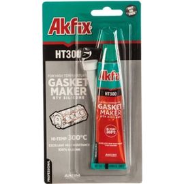 Термостойкий силиконовый герметик Akfix HT300, серый, 50 мл SA216 