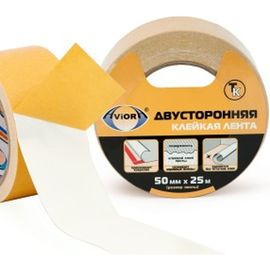 Двусторонняя клейкая лента на ТК основе AVIORA 50ммх25м 303-008 