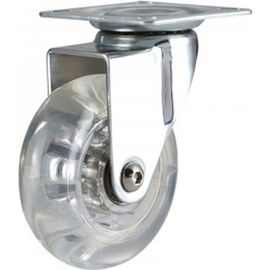 Поворотное колесо на площадке Brante 50мм полупрозрачный полиуритан 104314 