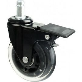 Колесо для кресла с тормозом Brante D 75 мм на штыре M11 силикон 104319 