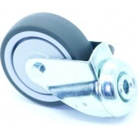 Поворотное колесо Brante 75 мм под штырь серая резина NF-0118 10493 