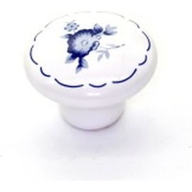 Ручка-кнопка Brante RK.1427.WT.F5 синий цветок 606548 