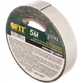 Двухсторонняя монтажная лента FIT IT на вспененной основе 25 мм х 5 м черная 11793 