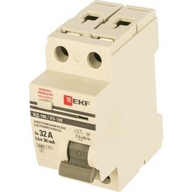 Выключатель дифференциального тока УЗО EKF 2п 32А 30мА АС PROxima elcb-2-32-30-em-pro 1564109 