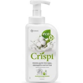 Средство для мытья посуды Grass CRISPI ПЕНКА с ценными маслами белого хлопка 125454 