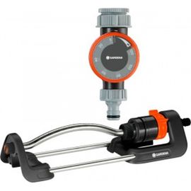 Комплект: осциллирующий дождеватель Aqua S, таймер подачи воды Gardena 18701-34.000.00 