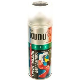 Грунт-эмаль аэрозоль для пластика KUDO черная 520 мл 1/12 RAL 9005 6002 11599451 