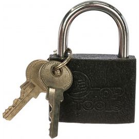 Висячий замок 50 мм, 3 ключа Top Tools 90U302 