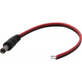 Разъем питания REXANT штекер 2.1х5.5x10мм с проводом 20см, 50шт 14-0313 