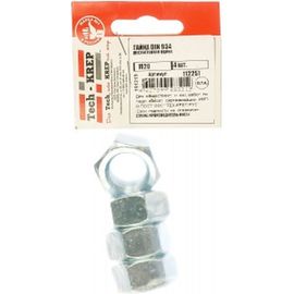 Шестигранная гайка DIN 934 оцинкованная М20, 4шт - пакет Tech-Krep 112251 