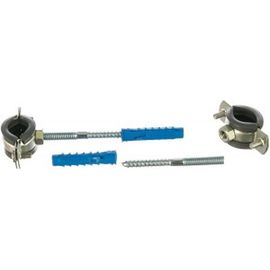 Хомут с резиновым уплотнителем, шурупом и дюбелем Tech-Krep 1/2, 20-23мм, 2шт - пакет 137009 