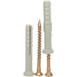 Дюбель-гвоздь 6х40 потайная манжета, полипропилен 150шт - ведро Tech-Krep 101466 