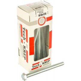 Болт Tech-Krep DIN933 с шестигранной головкой, оцинкованный М10х120 10 шт - коробка с ок 126518 