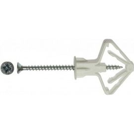 Дюбель бабочка для гипсокартона Tech-Krep 10х50 с саморезом 4х60 40 шт- пакет 126702 