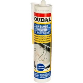 Нейтральный санитарный силикон SOUDAL белый 118312 