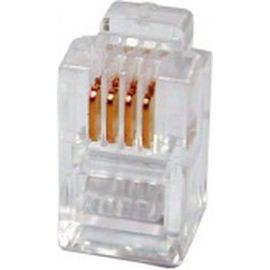 Телефонный коннектор TWT RJ-11 4P4C для трубки, 100 шт. в упаковке PL11-4P4C/100 