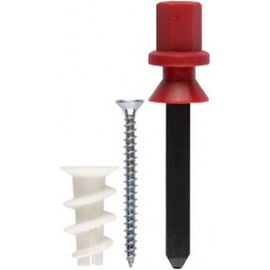 Дюбель для гипсокартона Зубр нейлоновый, с оцинкованным саморезом и установочн. инструментом, ТФ 6, 23мм, 8шт 4-301256 