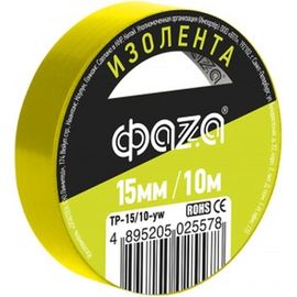 Изолента ФАZА 15/10 желтая TP-15/10 new 5025578 