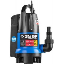 Дренажный насос с регулируемым датчиком уровня воды Зубр Профессионал Т7 АкваСенсор НПГ-Т7-550 