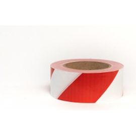 Сигнальная лента SDM бело-красная 50 ммх150 м 0415 