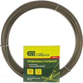Стальная проволока СИБРТЕХ 25 м, вязальная, термообработанная 1,4 мм 84910 