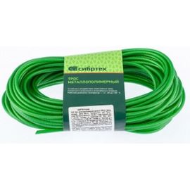Металлополимерный трос СИБРТЕХ зеленый ПР-2,0, 47645 