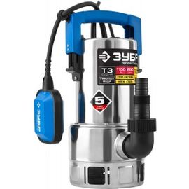 Погружной дренажный насос для грязной воды Зубр Профессионал Т3 НПГ-Т3-1100-С 