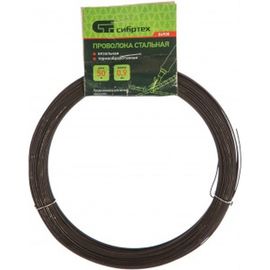Стальная проволока СИБРТЕХ 50 м, вязальная, термообработанная 0,9 мм 84908 