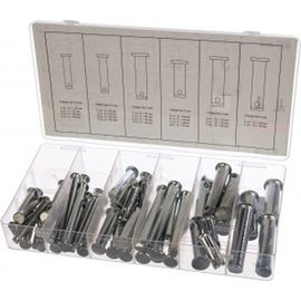 Набор штифтов с головкой и отверстием под шплинт СИБРТЕХ 60 предметов 47612 